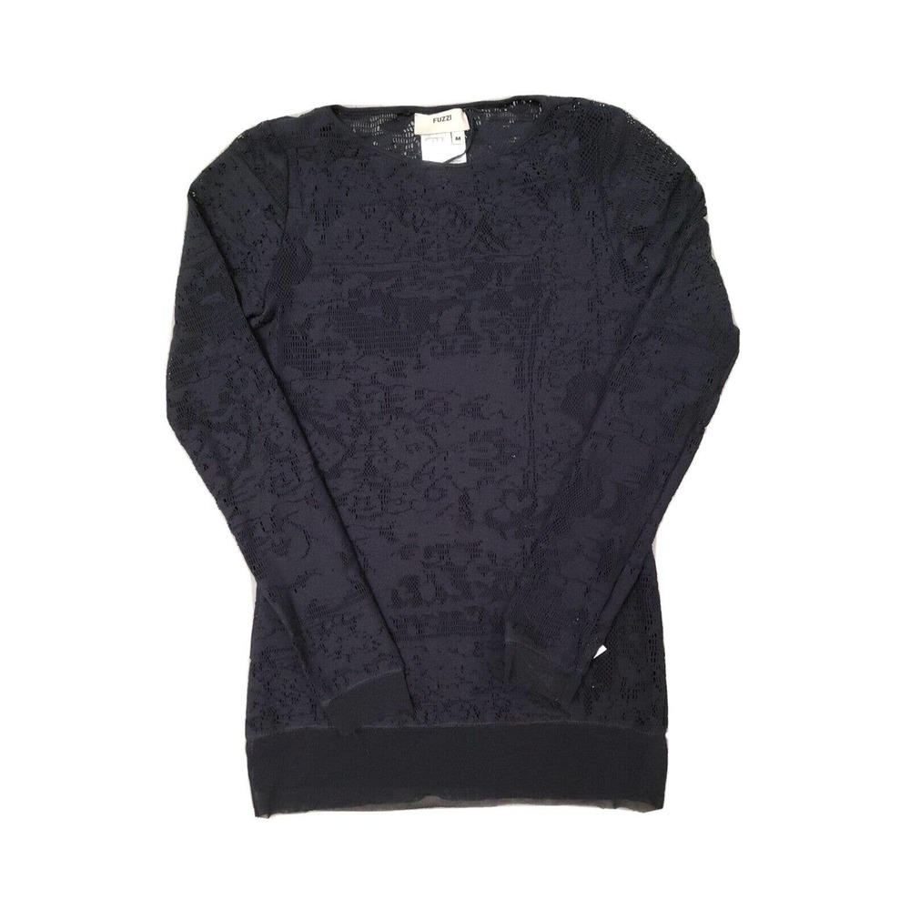Fuzzi Jean Paul Gaultier Women's Black Blouse Top Size Medium